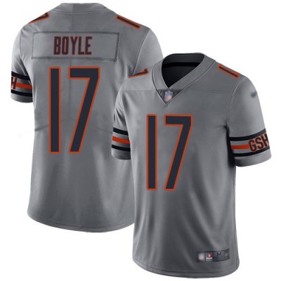 Nike Chicago Bears #17 Tim Boyle Silver Men's Stitched NFL Limited Inverted Legend Jersey
